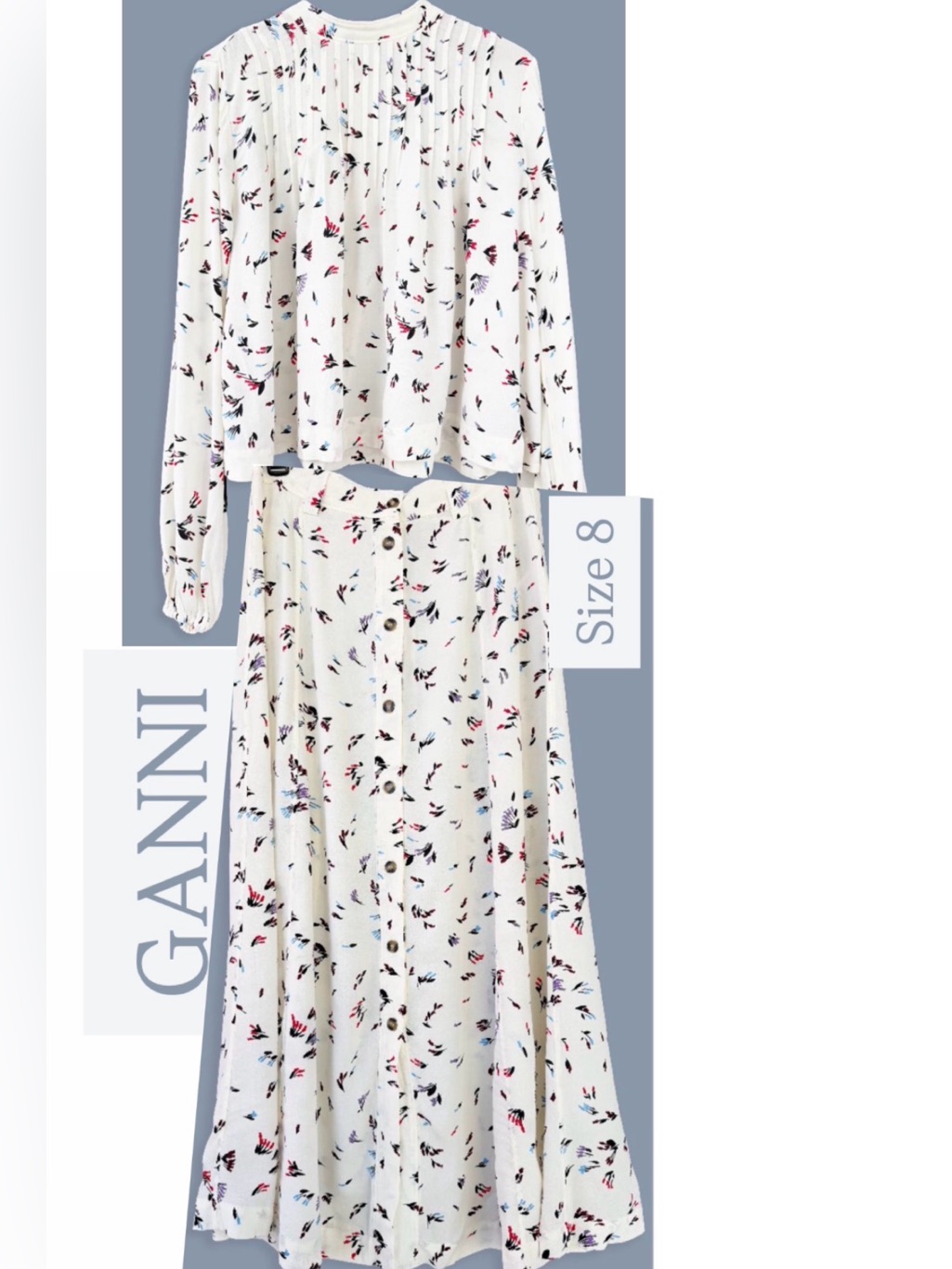 Bundle #4 - Ganni Georgette Blouse & Maxi Skirt